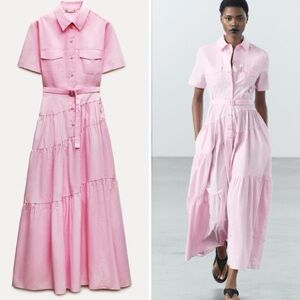 Zara ZW COLLECTION Size Small - Medium Cotton Poplin Maxi Dress
